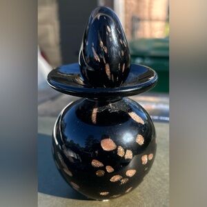 Dale Tiffany Favrile hand-blown Art Glass Copper Foil Perfume Bottle Stopper